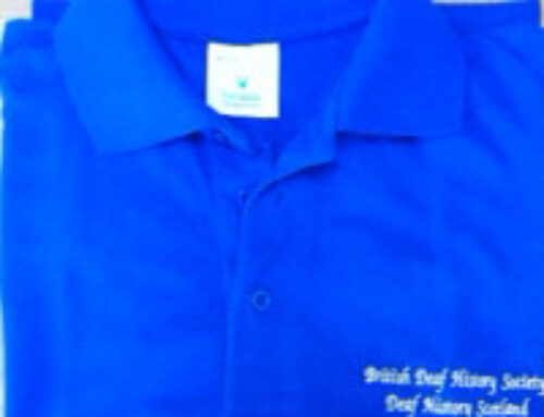 Deaf History Scotland Polo shirts – £5 + p&p